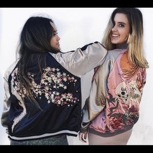 Seek the Label LF dusty rose bomber jacket satin